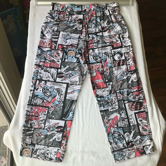 Marvel Women’s Elastic Waist Casual Long Pants size M,Gray & Red,Captain America - Picture 6 of 6